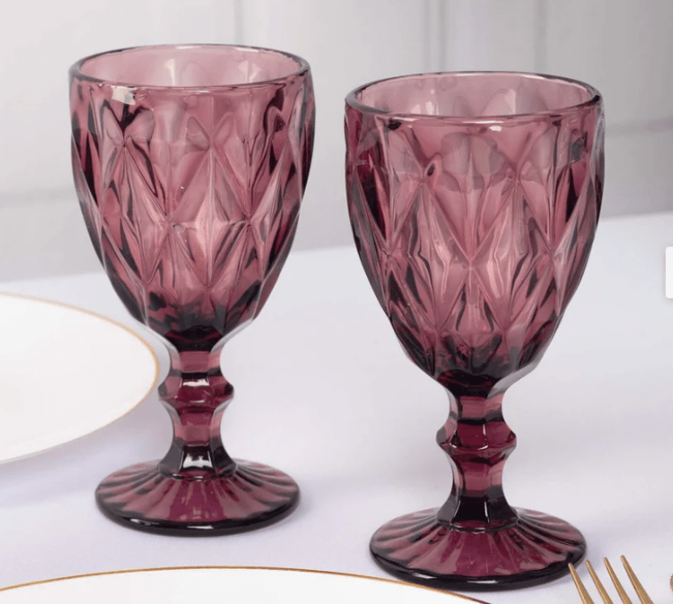 Dusty Rose Water Goblet