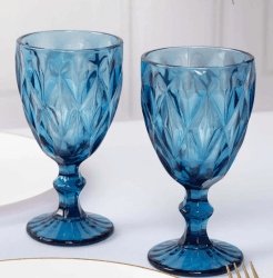 Ocean Blue Water Goblets